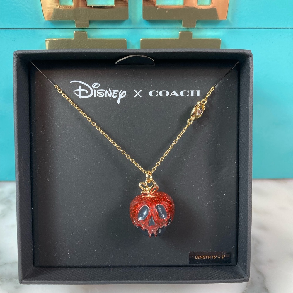 NWT Coach Disney X Snow White Villains Collection Poison Apple Necklace